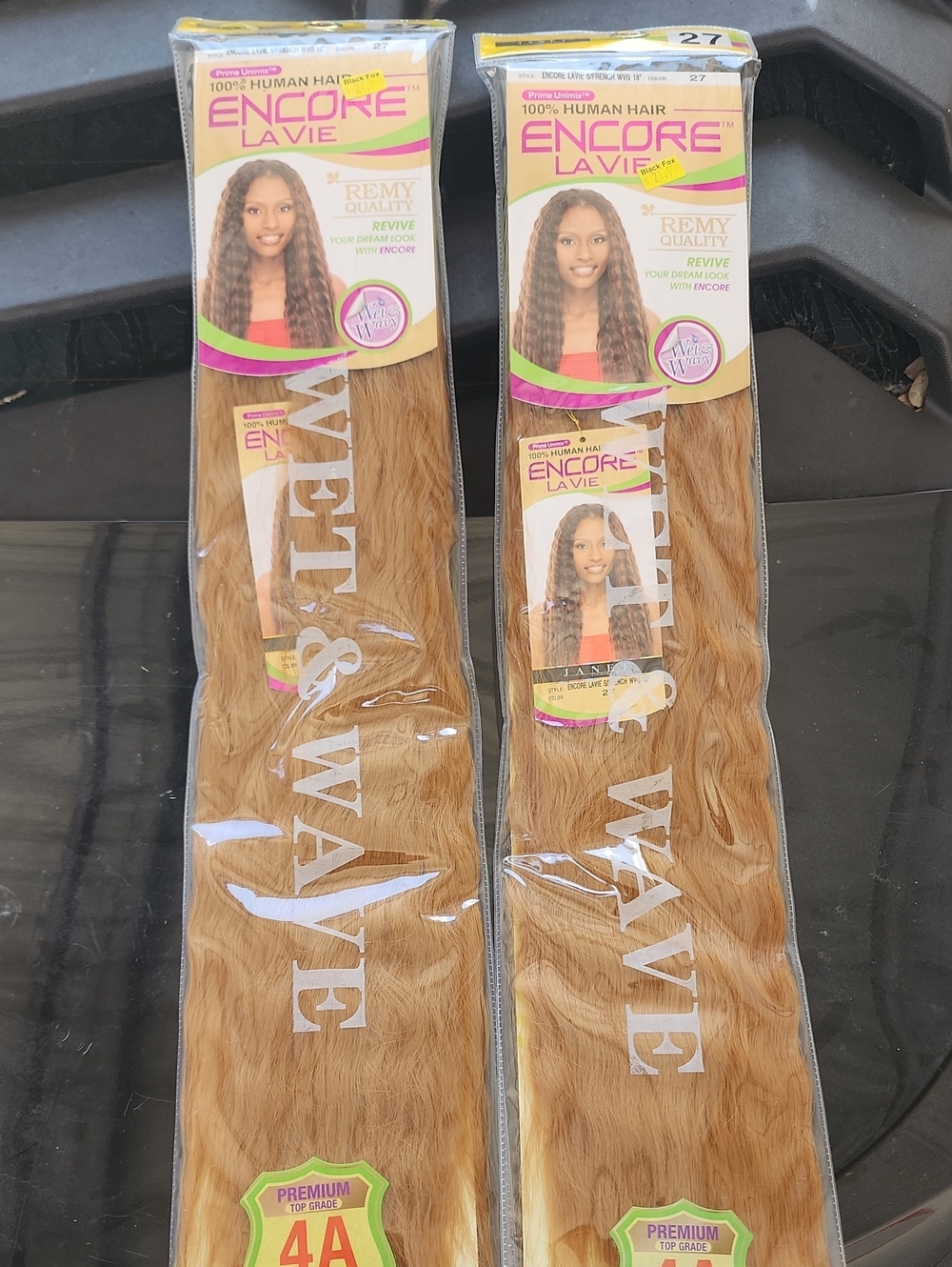 Janet Collection Wet & Wave 100% Human Hair Weave - Honey Blonde (27)
